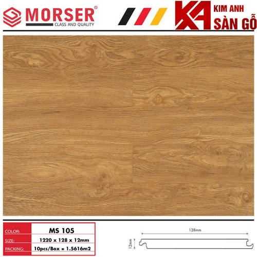 Sàn Gỗ Công Nghiệp 12MM MORSER-105